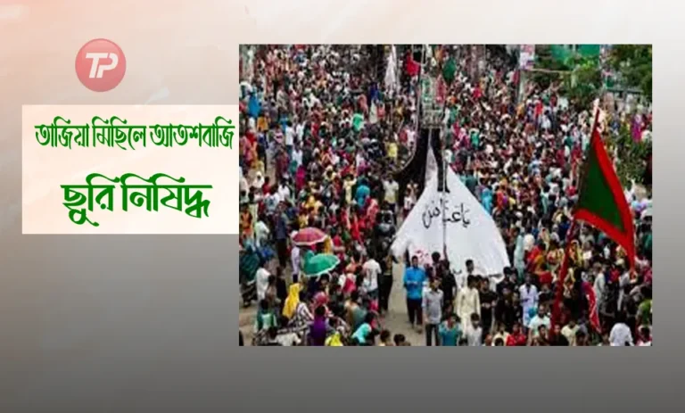 তাজিয়া মিছিলে আতশবাজি, ছুরি নিষিদ্ধ