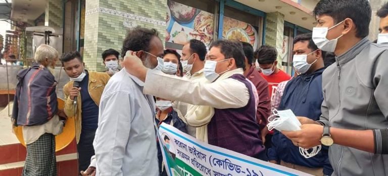 সামাজিক সচেতনতামূলক প্রচারণা লক্ষ্যে মাস্ক ক্যাম্পেইন ও বিতরণ