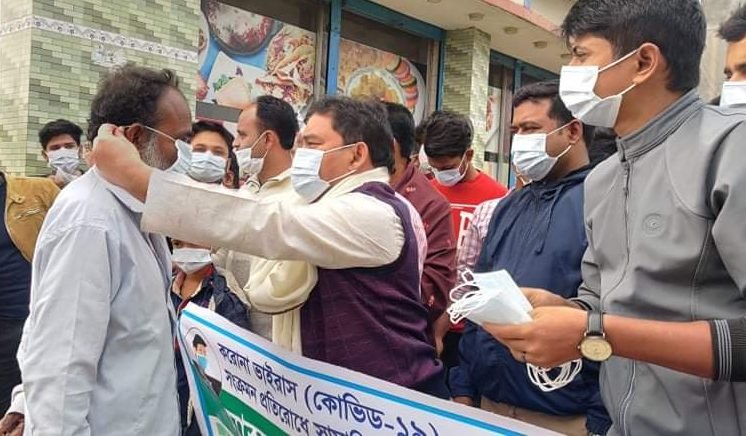 সামাজিক সচেতনতামূলক প্রচারণা লক্ষ্যে মাস্ক ক্যাম্পেইন ও বিতরণ