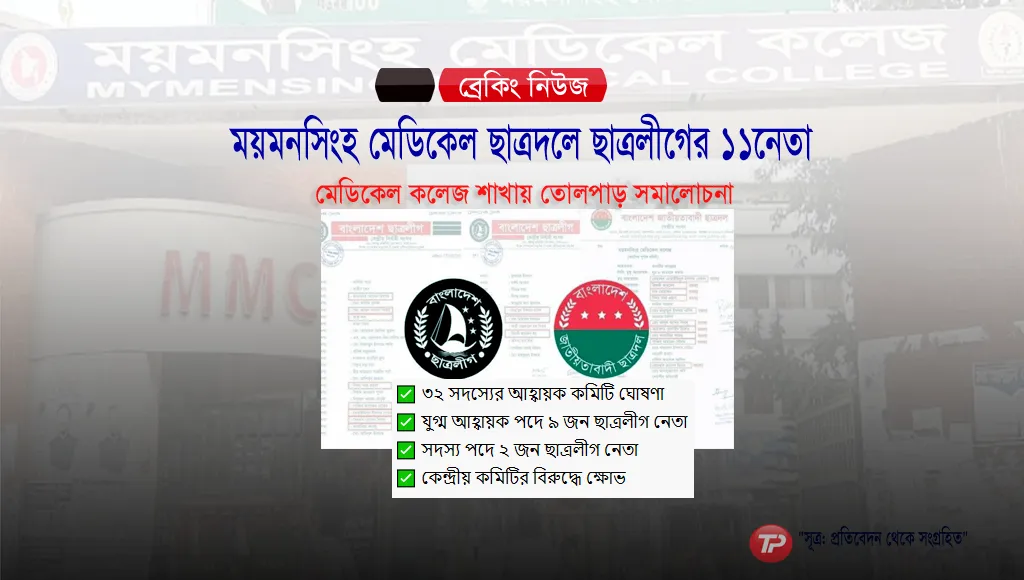 ময়মনসিংহ মেডিকেল ছাত্রদলে ছাত্রলীগের ১১ নেতা, তোলপাড় সমালোচনা