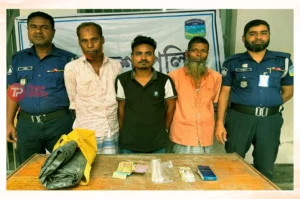 ত্রিশালে জুয়ার আস্তানায় পুলিশের অভিযান