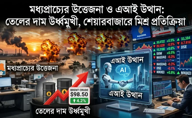 মধ্যপ্রাচ্যের উত্তেজনা ও এআই উত্থান: তেলের দাম ঊর্ধ্বমুখী, শেয়ারবাজারে মিশ্র প্রতিক্রিয়া